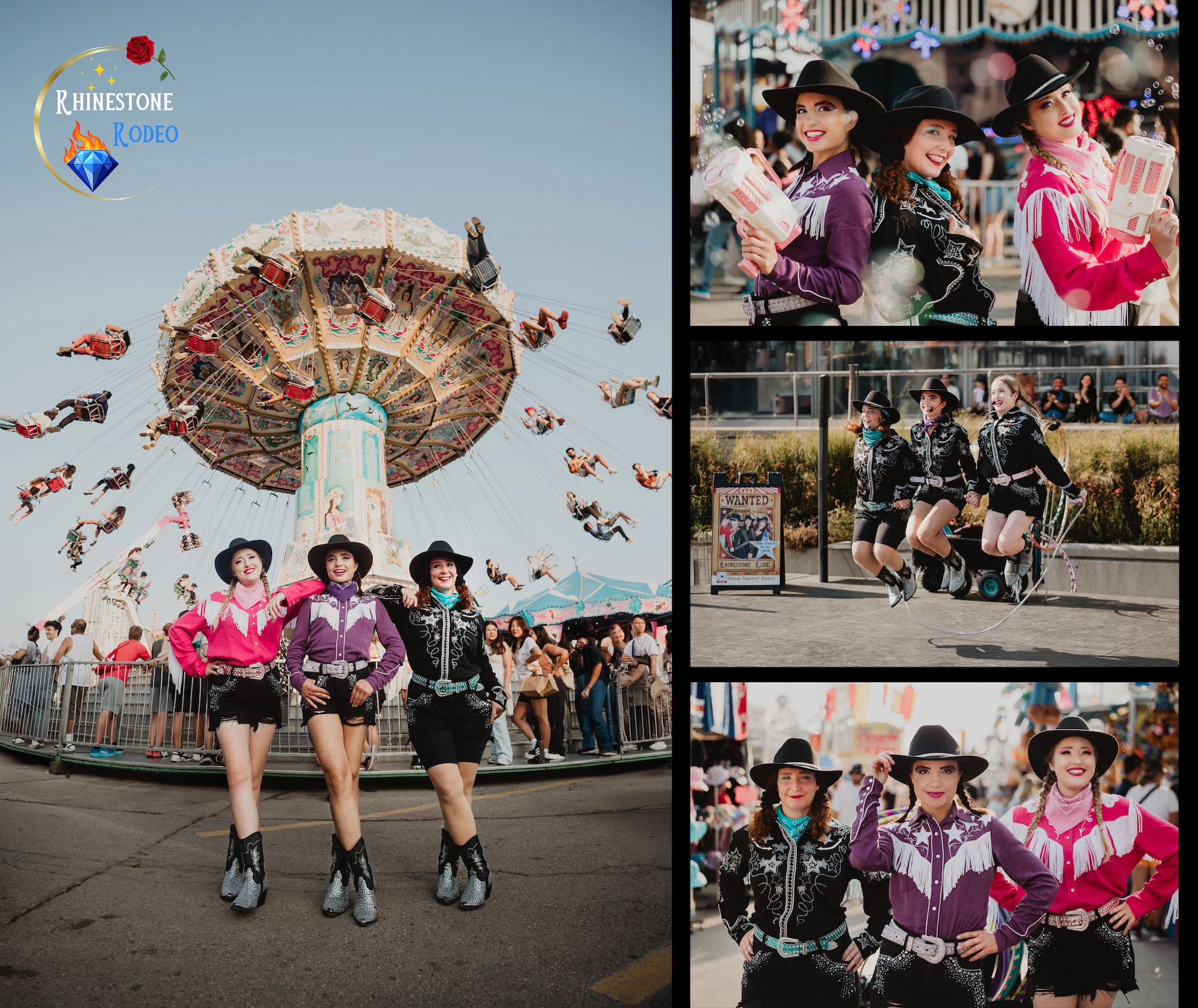Promotional shoot for country band Rhine Stone Rodeo at the CNE, captured by Brantford branding and event photographer Alissa Baltazar.