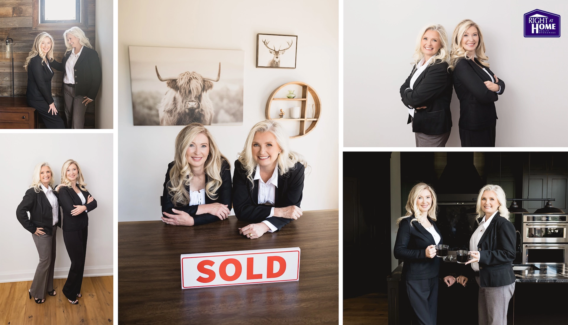 Branding session with Hume Real Estate—two sisters showcasing their friendly, professional image for business and social media.