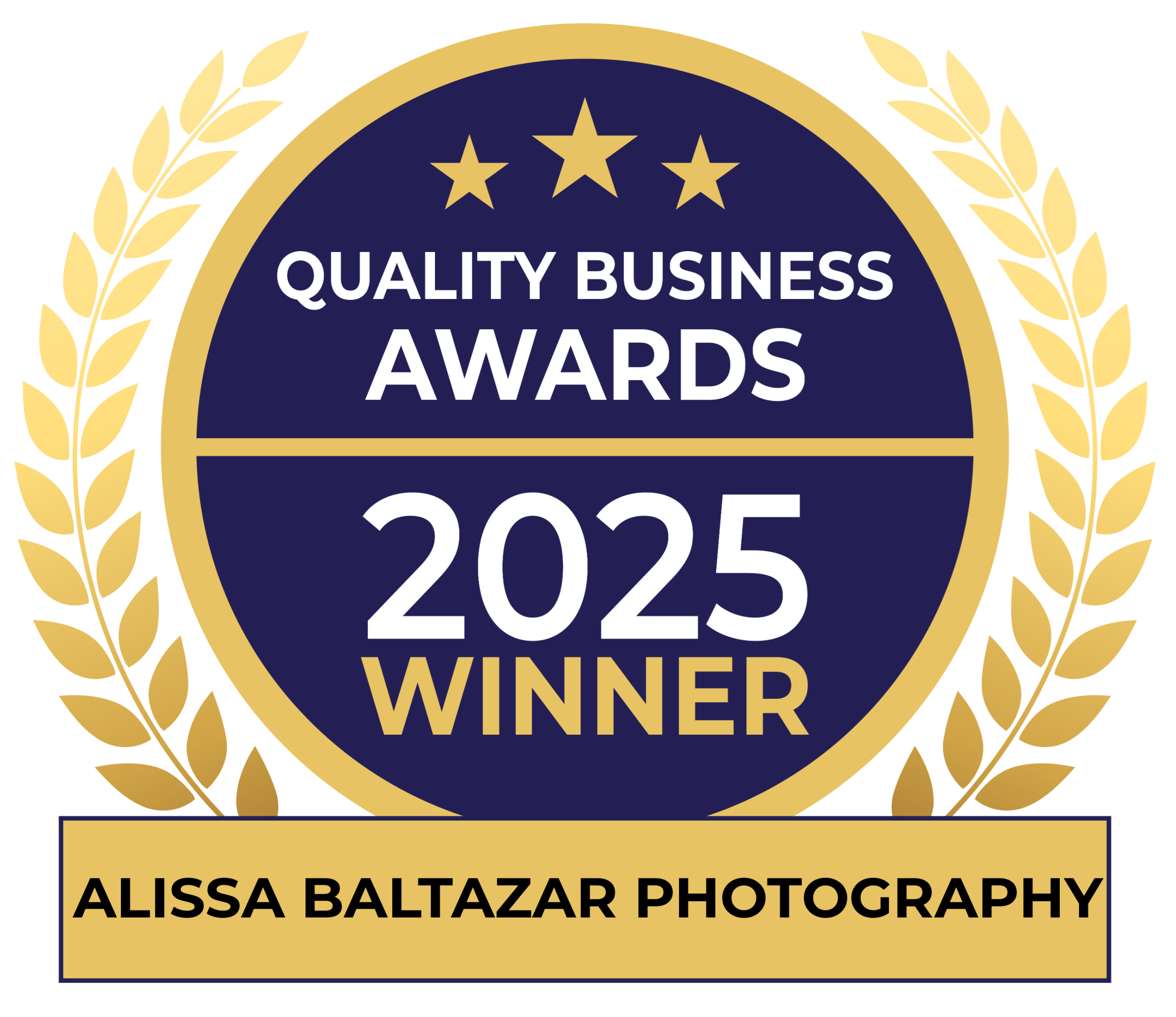 Quility business award 2025 was granded to Alissa Baltazar photography.