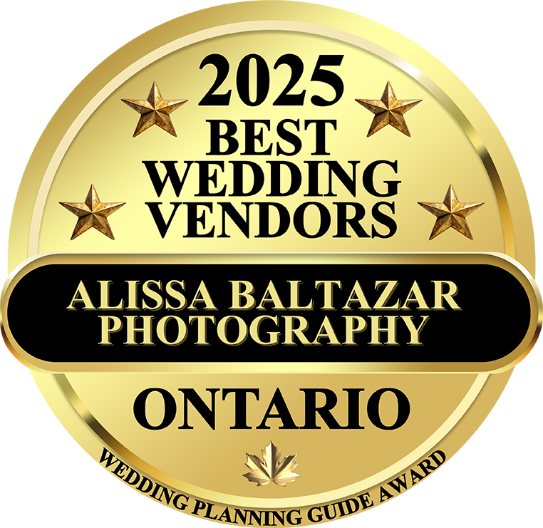 Alissa baltazar photography win 2025 best wedding vendor ontario award.